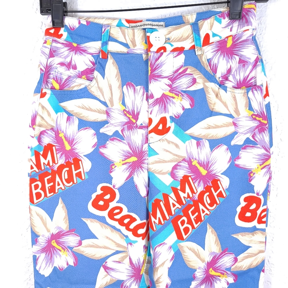 URBAN OUTFITTERS Miami Beach Print Pants - Picture 3 of 11